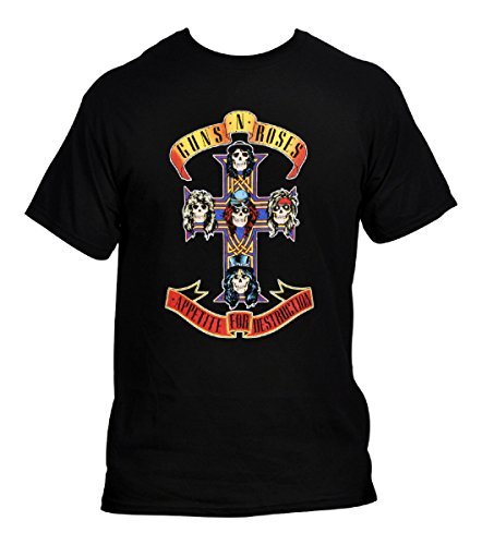 Guns N Roses Men'S Guns N' Roses Cross T Shirt, Black, Xx-Large [T-Shirt] - Rock Band Apparel