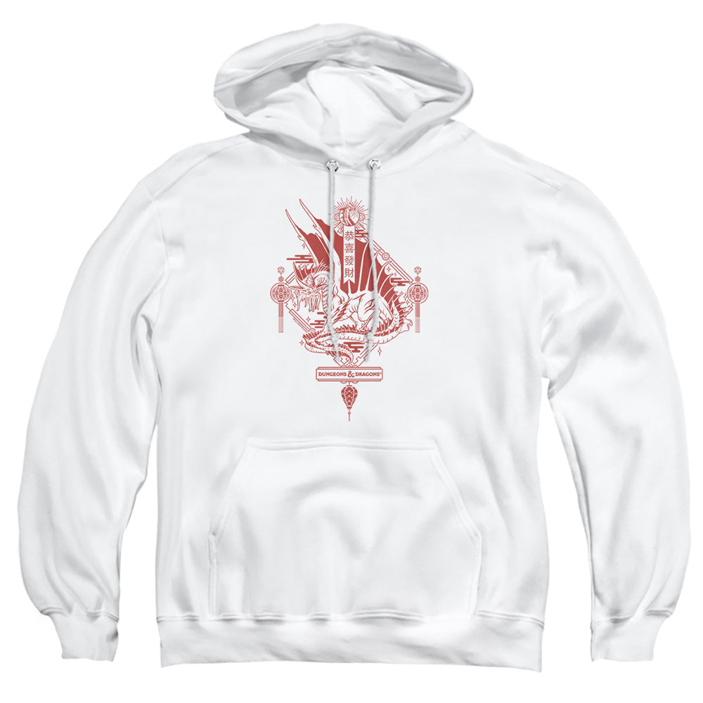 Dungeons And Dragons Year Of The Dragon Red Lantern Mens Hoodie White Officially Licensed