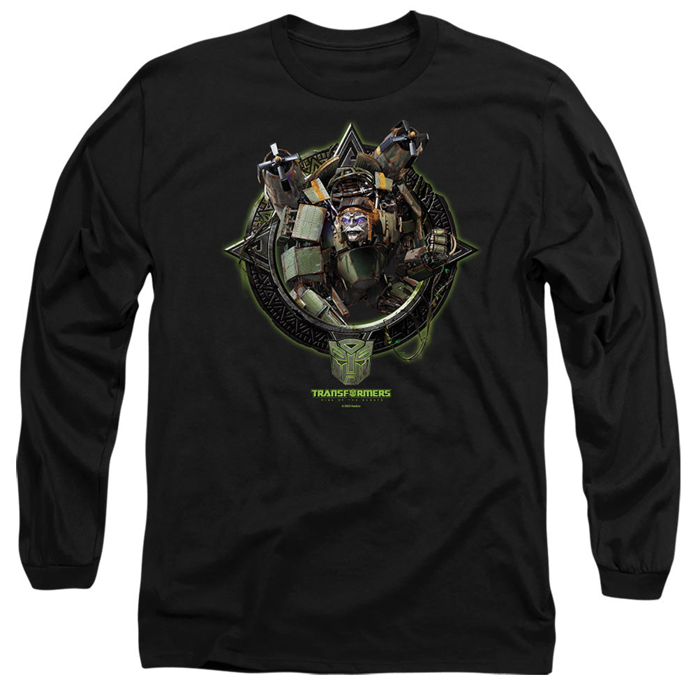 Transformers Stratosphere Circle Frame Mens Long Sleeve Shirt Black Officially Licensed
