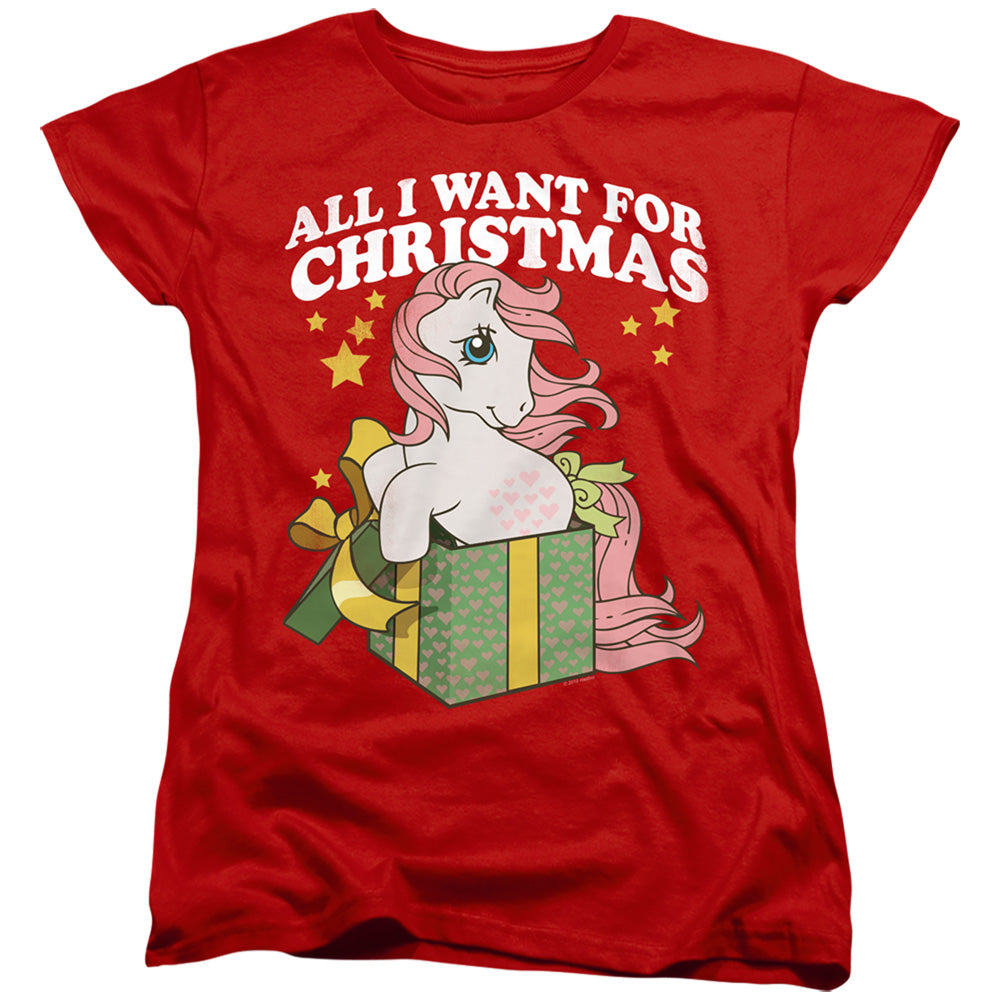 My Little Pony Retro All I Want Womens T Shirt Red Officially Licensed