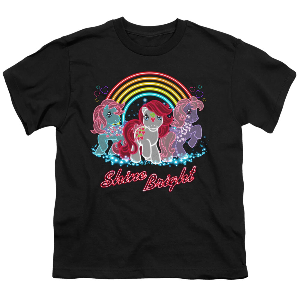My Little Pony Retro Neon Ponies Kids Youth T Shirt Black Officially Licensed