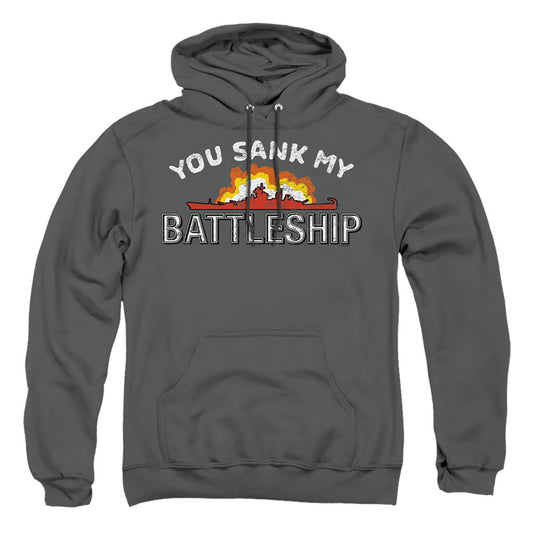 Battleship Sunk Mens Hoodie Charcoal Officially Licensed