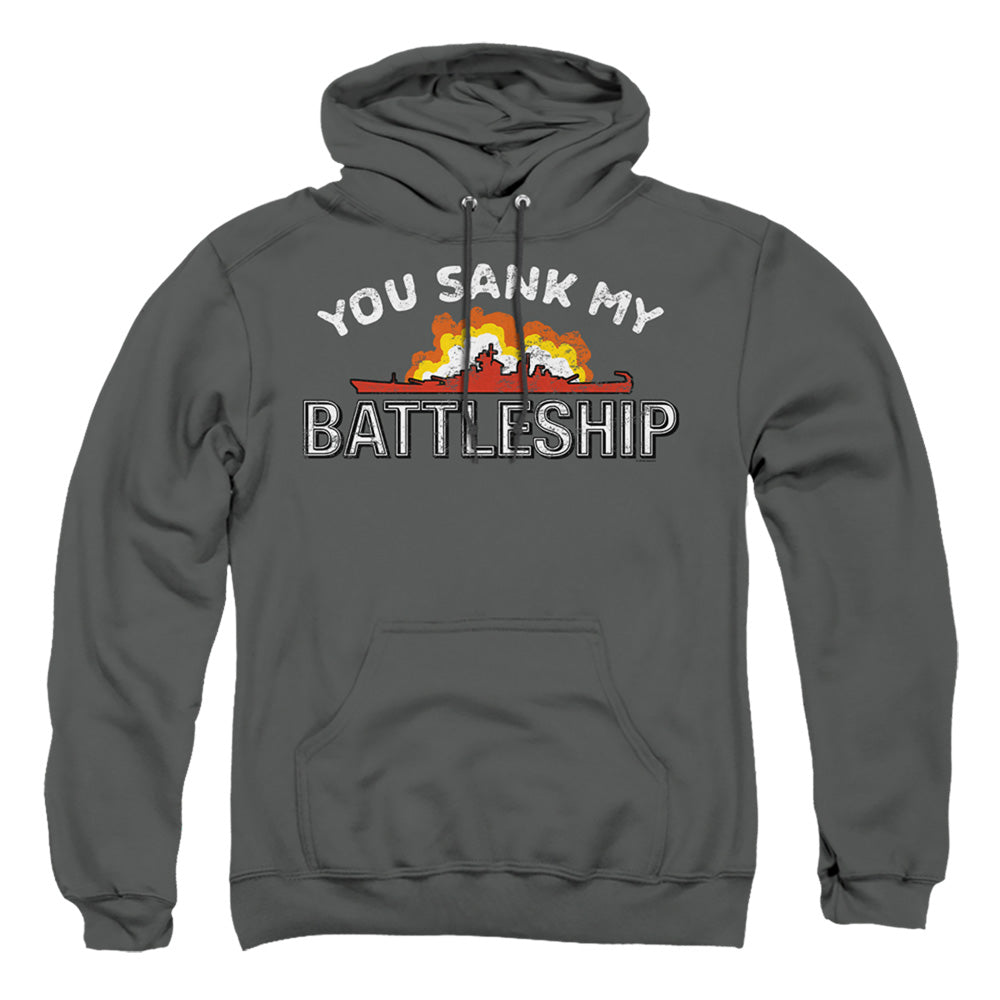 Battleship Sunk Mens Hoodie Charcoal Officially Licensed