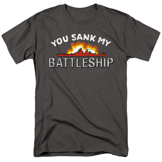 Battleship Sunk Mens T Shirt Charcoal Officially Licensed