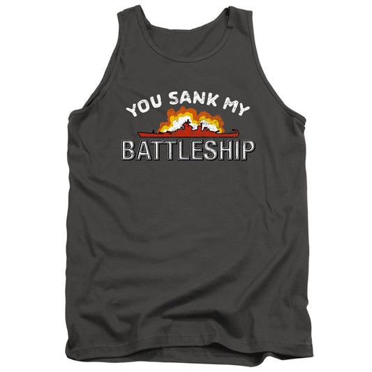 Battleship Sunk Mens Tank Top Shirt Charcoal Officially Licensed