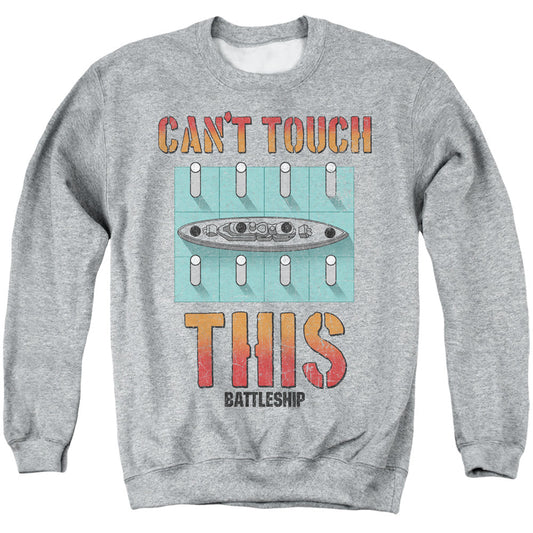 Battleship Cant Touch This Mens Crewneck Sweatshirt Athletic Heather Officially Licensed