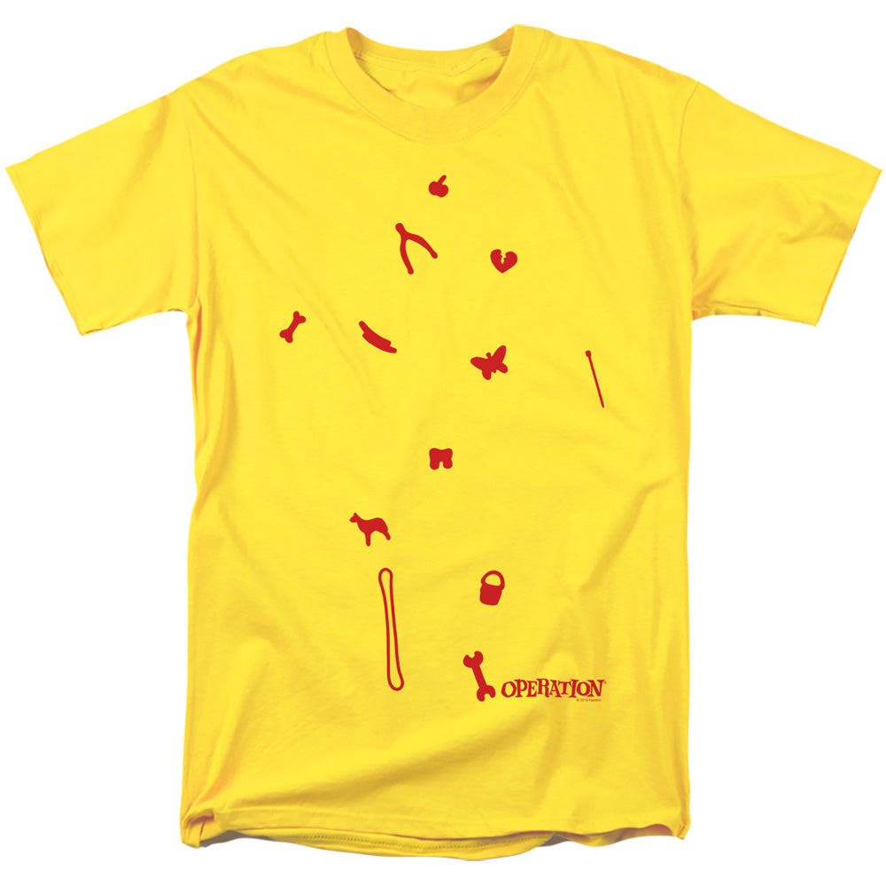 Operation Parts Mens T Shirt Yellow Officially Licensed