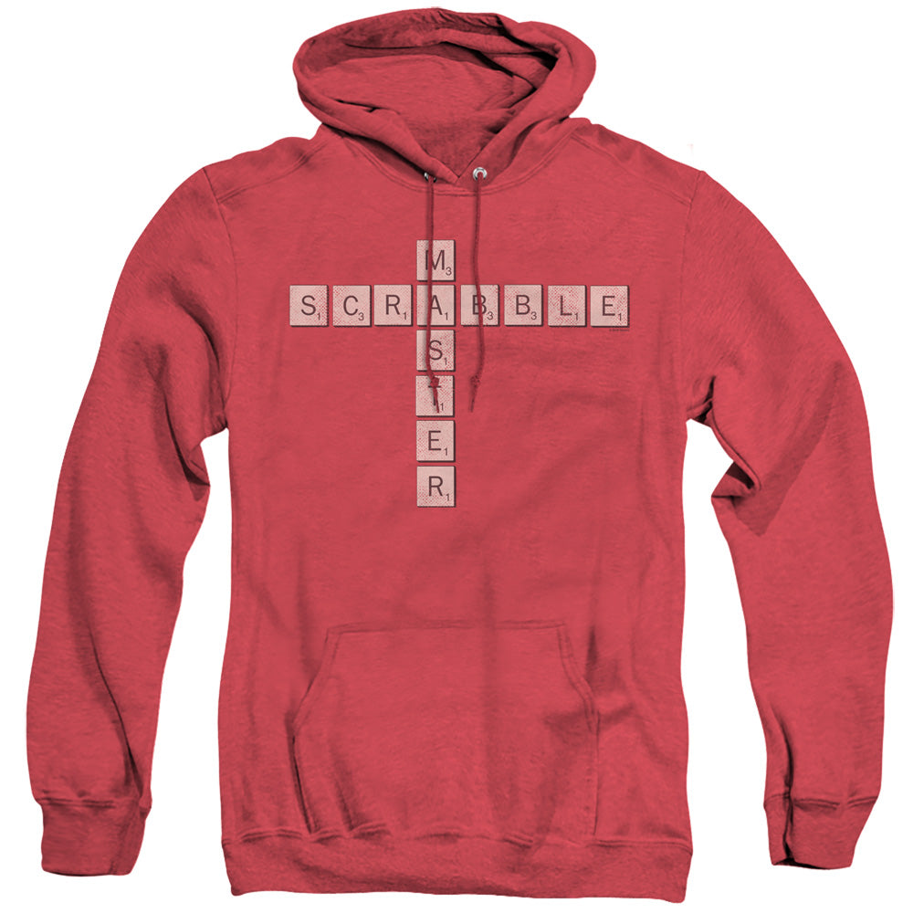 Scrabble Scrabble Master Mens Heather Hoodie Red Officially Licensed