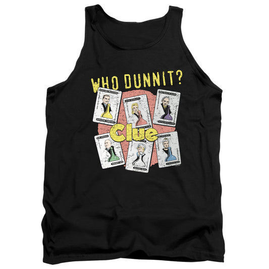 Clue Who Dunnit Mens Tank Top Shirt Black Officially Licensed
