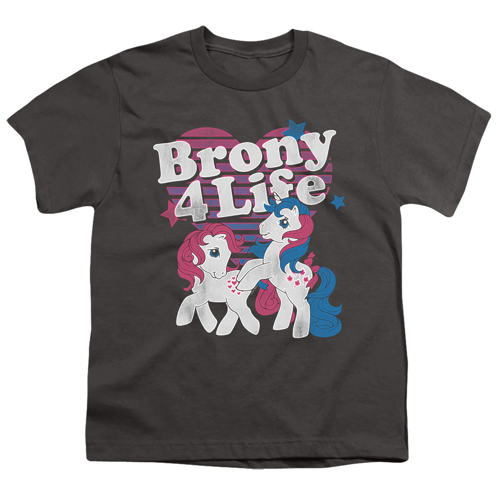 My Little Pony Retro Brony 4 Life Kids Youth T Shirt Charcoal Officially Licensed