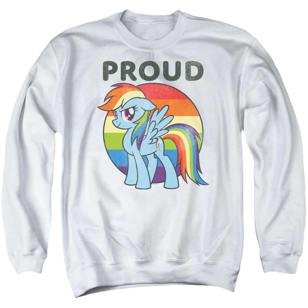 My Little Pony Tv Proud Mens Crewneck Sweatshirt White Officially Licensed