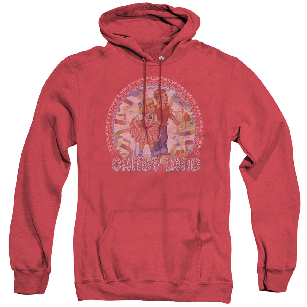 Candy Land Candy Land Mens Heather Hoodie Red Officially Licensed