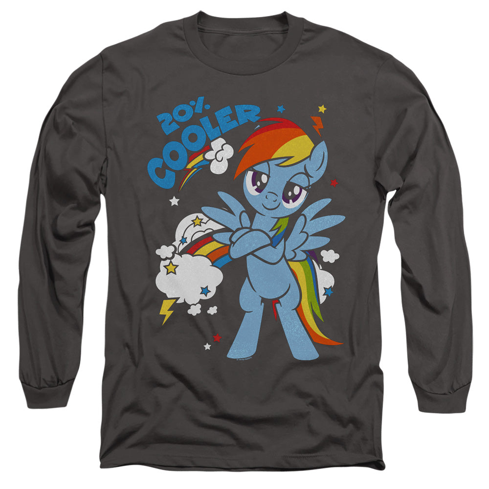 My Little Pony Tv 20 Percent Cooler Mens Long Sleeve Shirt Charcoal Officially Licensed