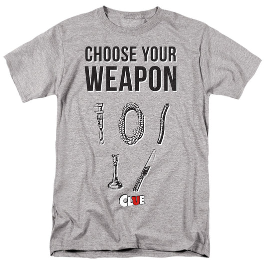 Clue Choose Mens T Shirt Athletic Heather Officially Licensed