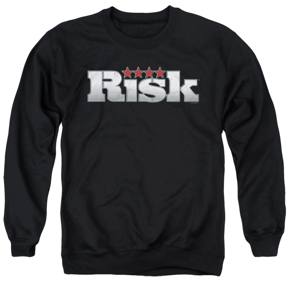 Risk Logo Mens Crewneck Sweatshirt Black Officially Licensed