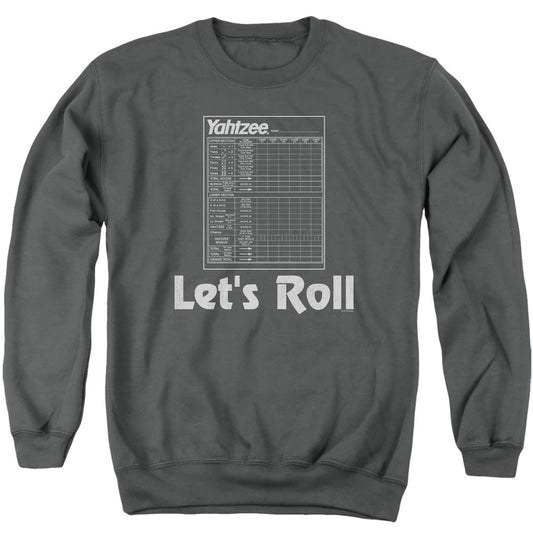 Yahtzee Lets Roll Mens Crewneck Sweatshirt Charcoal Officially Licensed