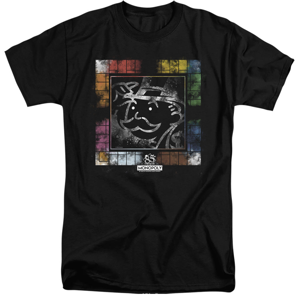 Monopoly Dusty Game Board Mens Tall T Shirt Black Officially Licensed