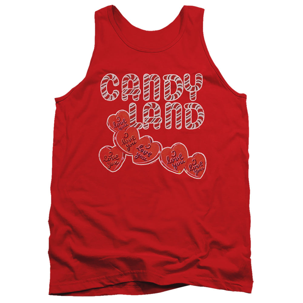 Candy Land I Love You Mens Tank Top Shirt Red Officially Licensed
