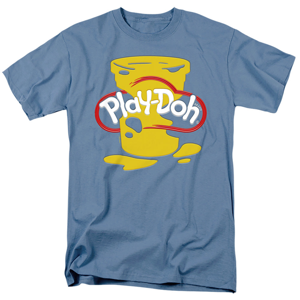 Play Doh Play Doh Messy Stencil Logo Mens T Shirt Carolina Blue Officially Licensed