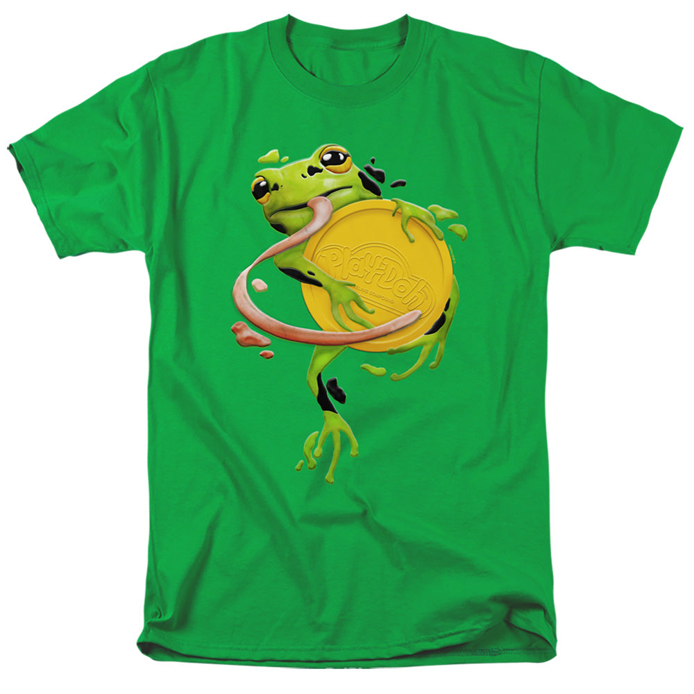 Play Doh Frog Hugging Play Doh Lid Mens T Shirt Kelly Green Officially Licensed