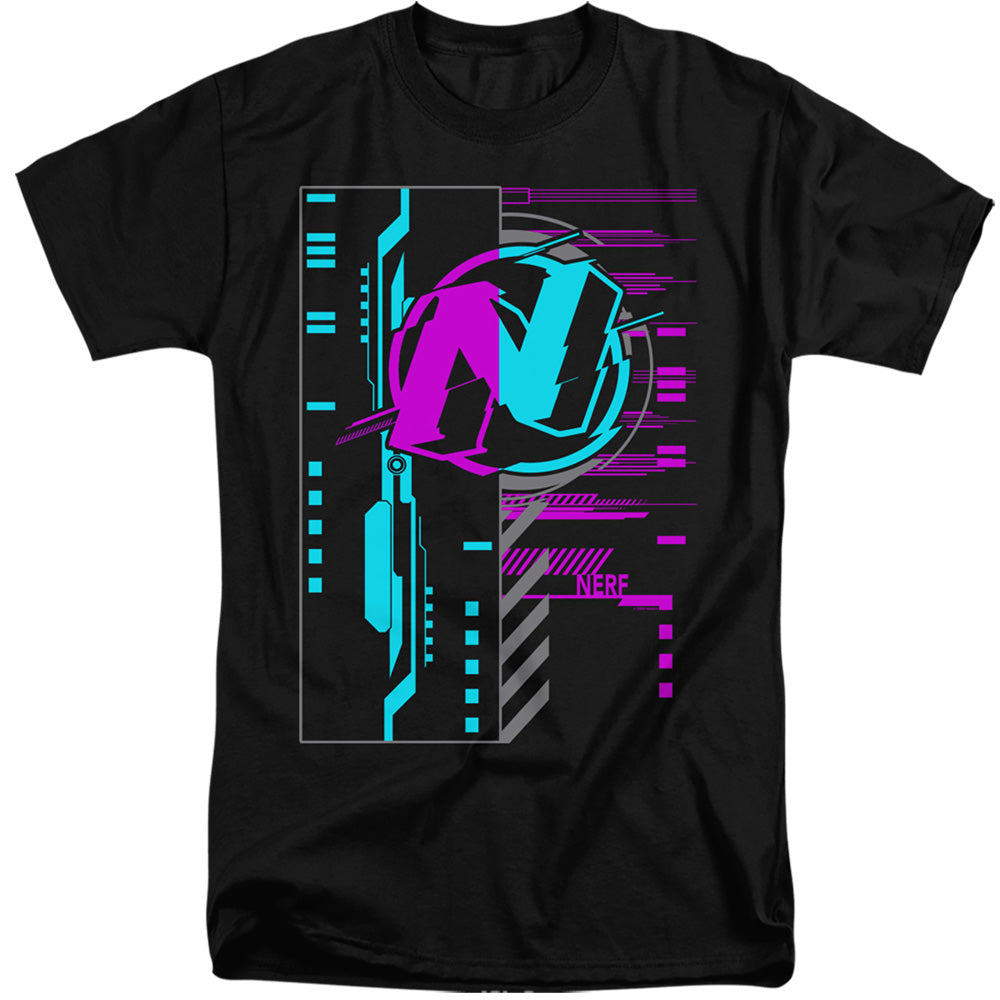 Nerf Cyber Mens Tall T Shirt Black Officially Licensed