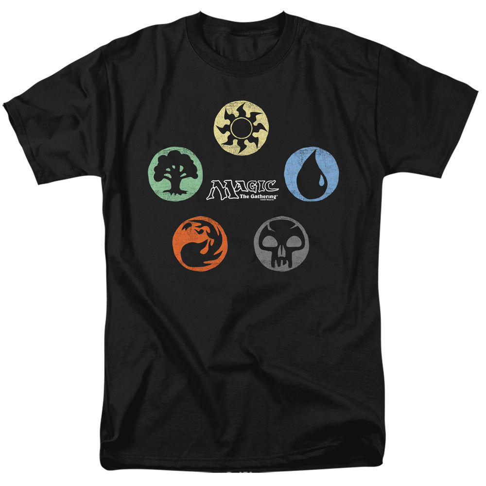 Magic The Gathering 5 Colors Mens T Shirt Black Officially Licensed