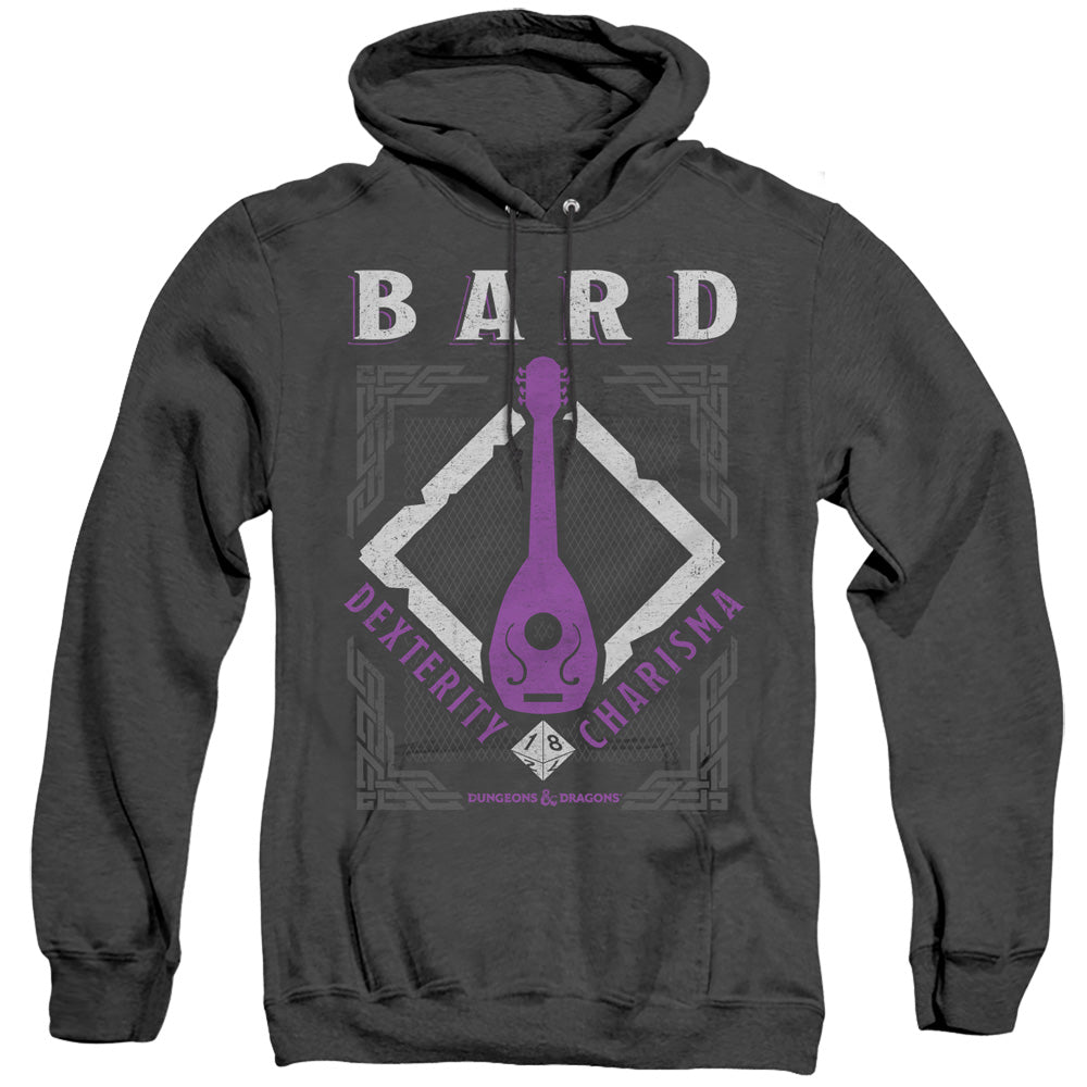 Dungeons And Dragons Bard Heather Mens Hoodie Black Officially Licensed
