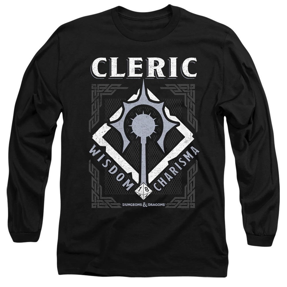 Dungeons And Dragons Cleric Mens Long Sleeve Shirt Black Officially Licensed