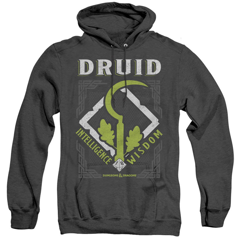 Dungeons And Dragons Druid Mens Heather Hoodie Black Officially Licensed