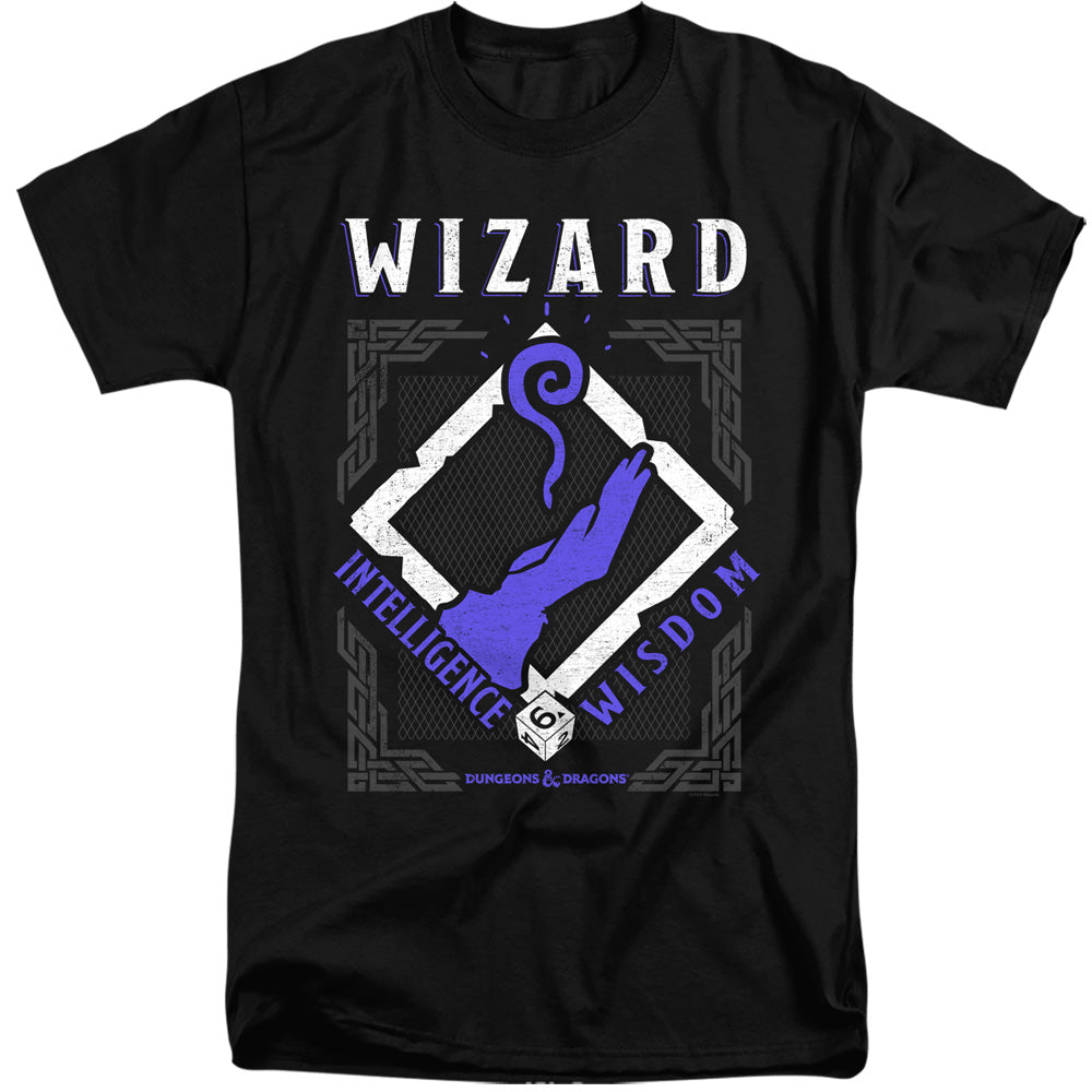 Dungeons And Dragons Wizard Mens Tall T Shirt Black Officially Licensed