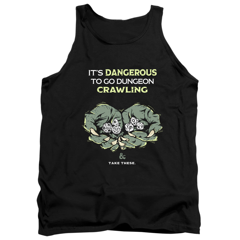 Dungeons And Dragons Dangerous To Go Alone Mens Tank Top Shirt Black Officially Licensed