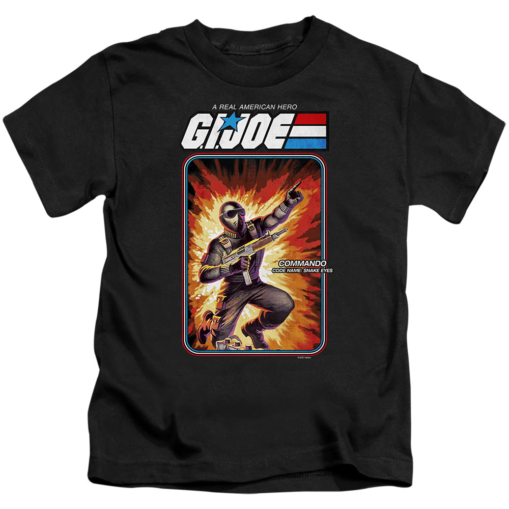 G.I. Joe Snake Eyes Card Juvenile Kids Youth T Shirt Black Officially Licensed