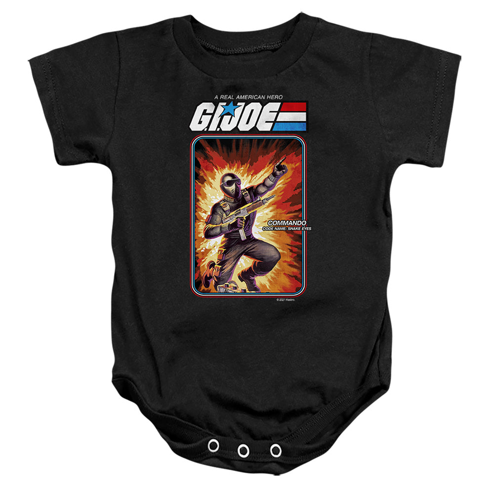 G.I. Joe Snake Eyes Card Infant Baby Snapsuit Black Officially Licensed