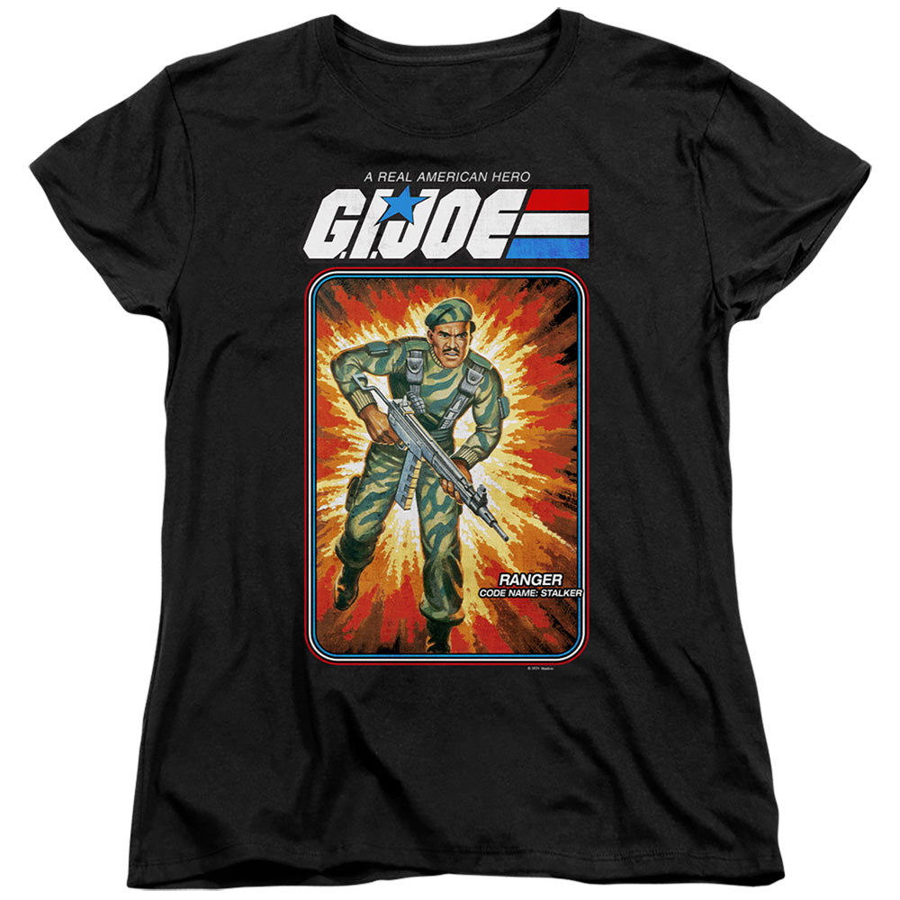 G.I. Joe Stalker Card Womens T Shirt Black Officially Licensed