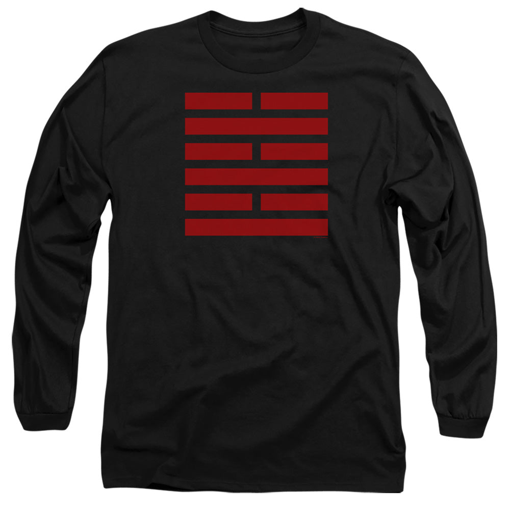 G.I. Joe Snake Eyes Symbol Mens Long Sleeve Shirt Black Officially Licensed