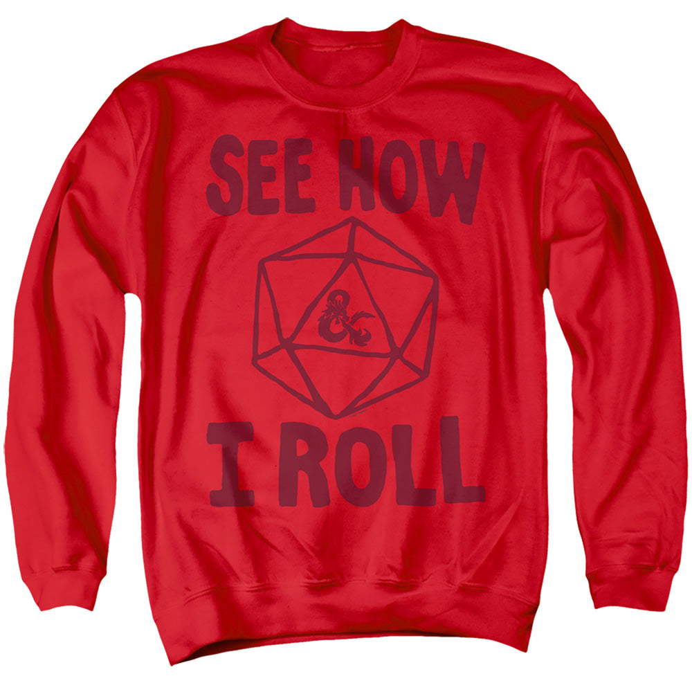 Dungeons And Dragons The D&D Mens Crewneck Sweatshirt Red