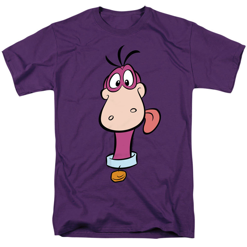 The Flintstones Dino Face Mens T Shirt Purple Officially Licensed
