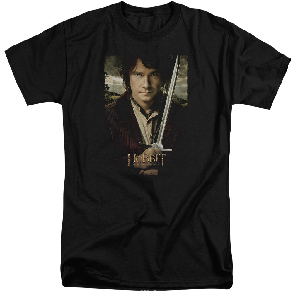 The Hobbit Baggins Poster Mens Tall T Shirt Black Officially Licensed