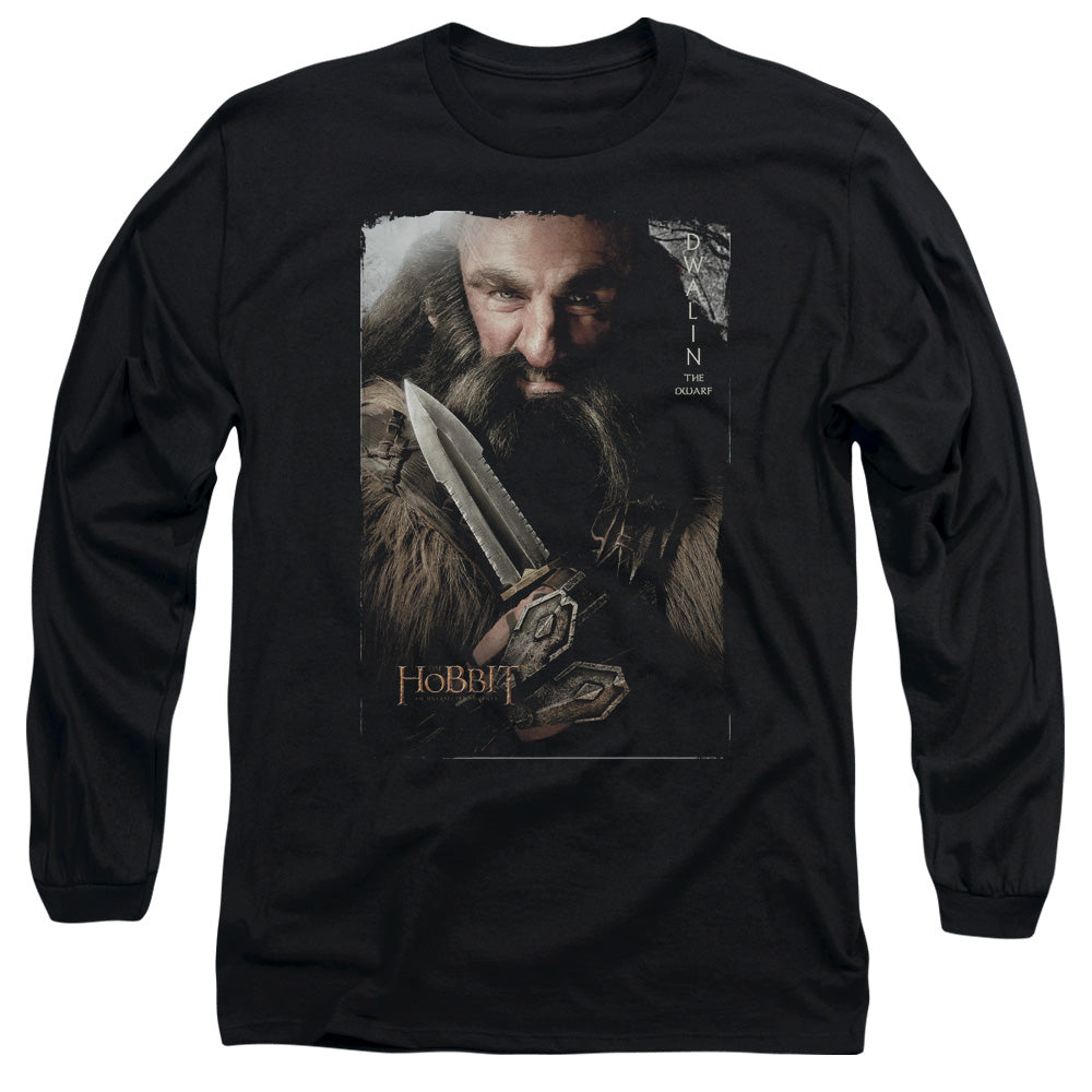 The Hobbit Dwalin Mens Long Sleeve Shirt Black Officially Licensed
