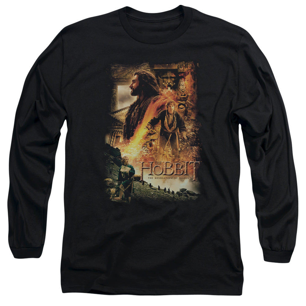 Hobbit Golden Chamber Mens Long Sleeve Shirt Black Officially Licensed