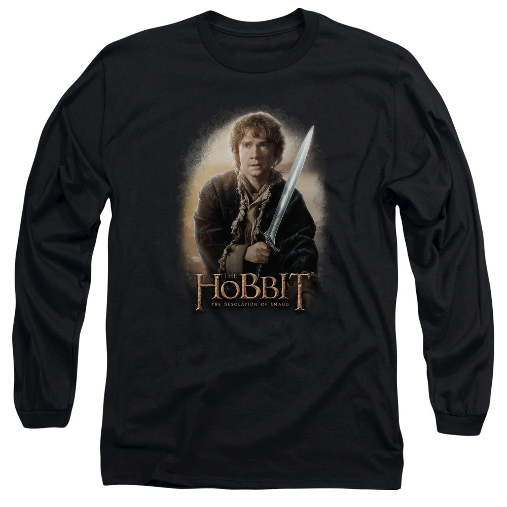 The Hobbit Bilbo And Sting Mens Long Sleeve Shirt Black Officially Licensed