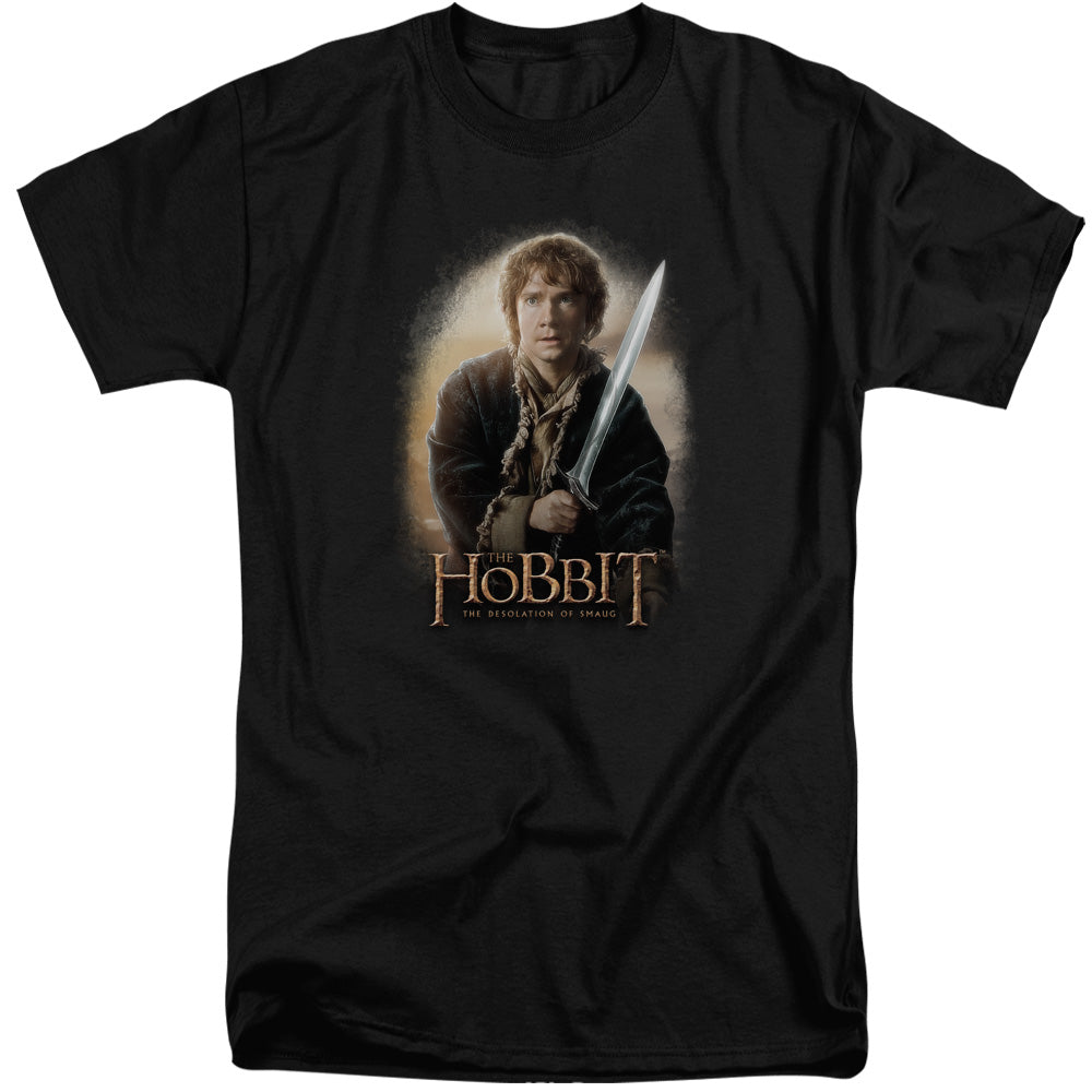 The Hobbit Bilbo And Sting Mens Tall T Shirt Black Officially Licensed