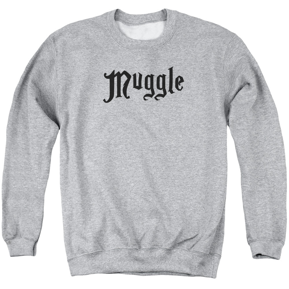 Harry Potter Muggle Mens Crewneck Sweatshirt Athletic Heather Officially Licensed