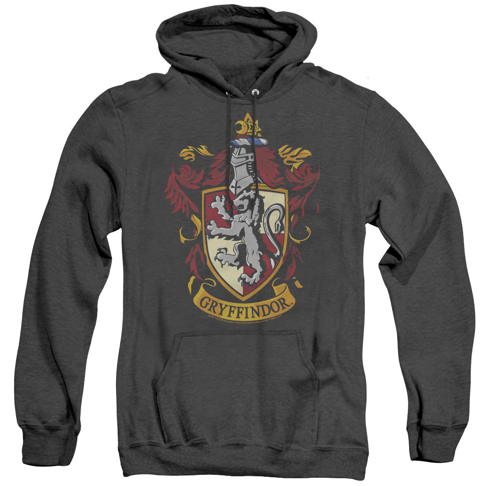 Harry Potter Gryffindor Crest Mens Heather Hoodie Black Officially Licensed