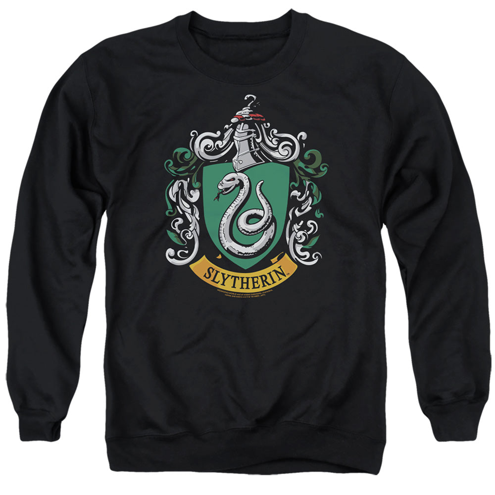 Harry Potter Slytherin Crest Mens Crewneck Sweatshirt Black Officially Licensed