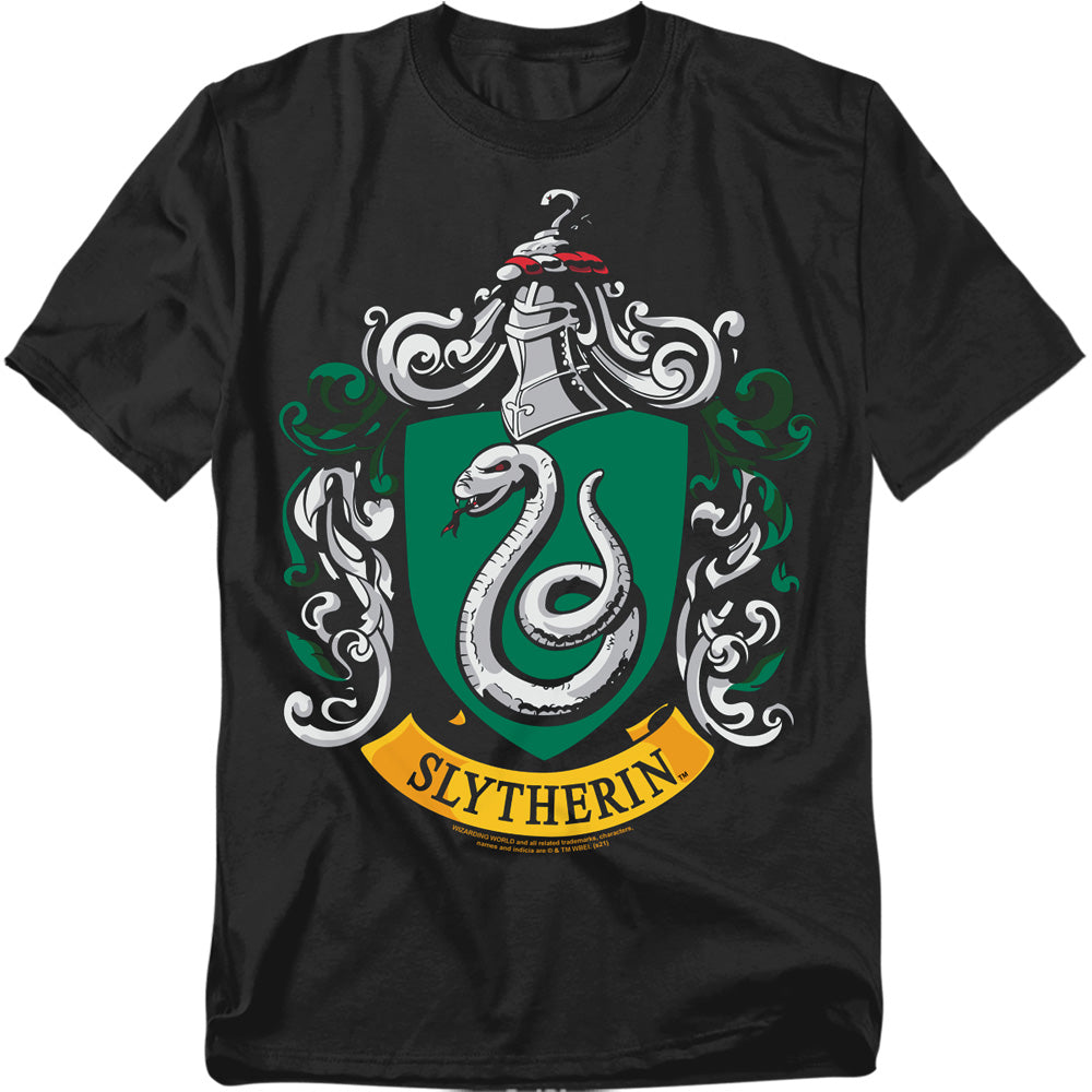 Harry Potter Slytherin Crest Mens T Shirt Black Officially Licensed