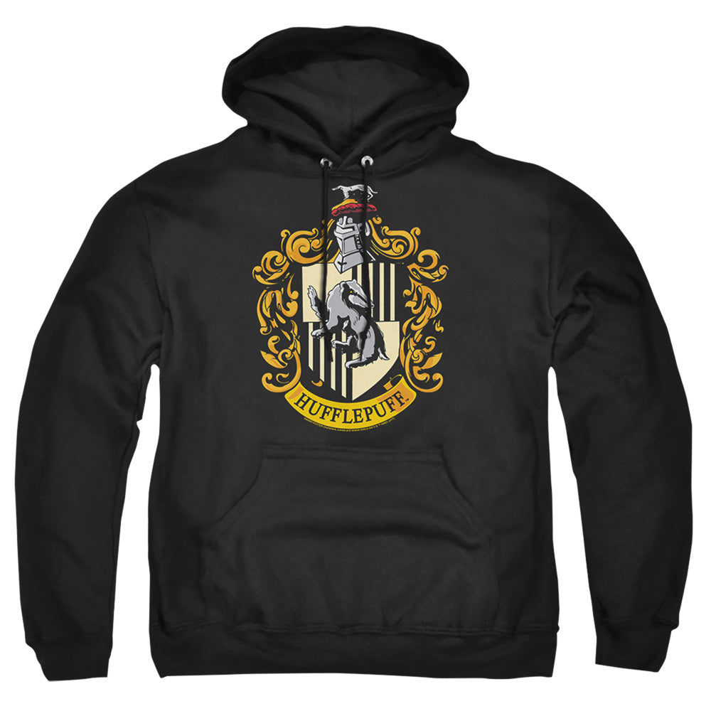 Harry Potter Hufflepuff Crest Mens Hoodie Black Officially Licensed