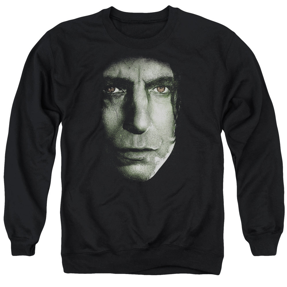 Harry Potter Snape Head Mens Crewneck Sweatshirt Black Officially Licensed