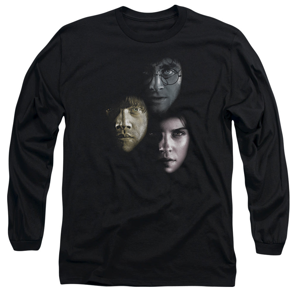 Harry Potter Hero Heads Mens Long Sleeve Shirt Black Officially Licensed Officially Licensed