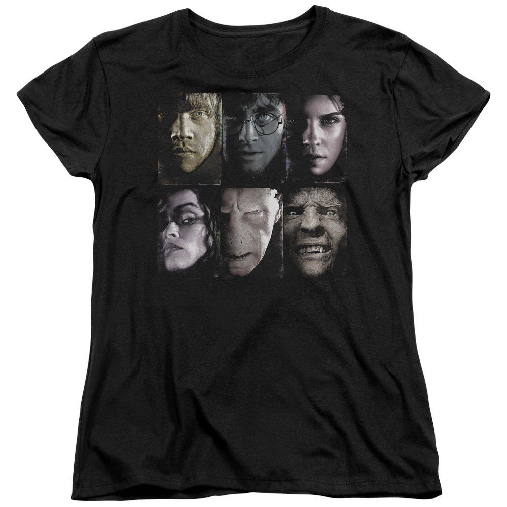Harry Potter Horizontal Heads Womens T Shirt Black Officially Licensed